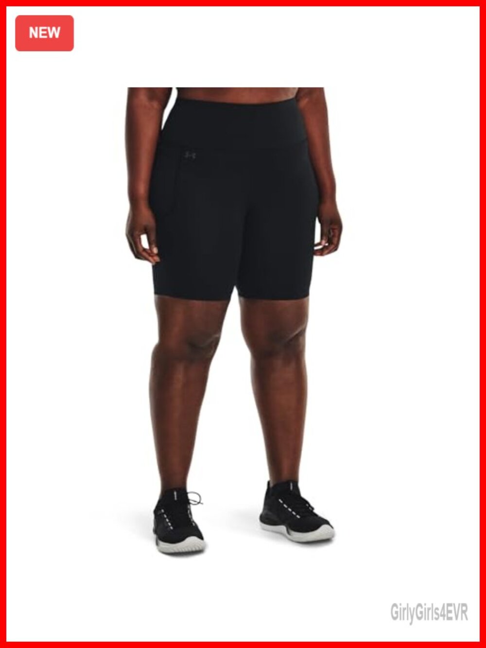 Under Armour Motion Bike Shorts Women's Fitted Activewear 8" Inseam